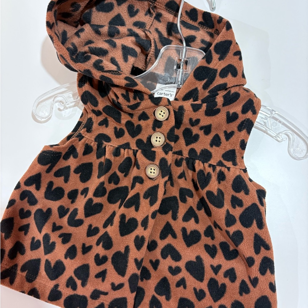 Carter's Kids Hooded Vest with Heart Design